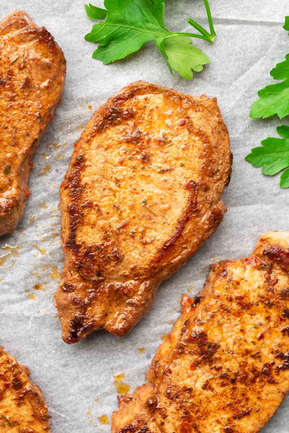 oven baked pork chops.