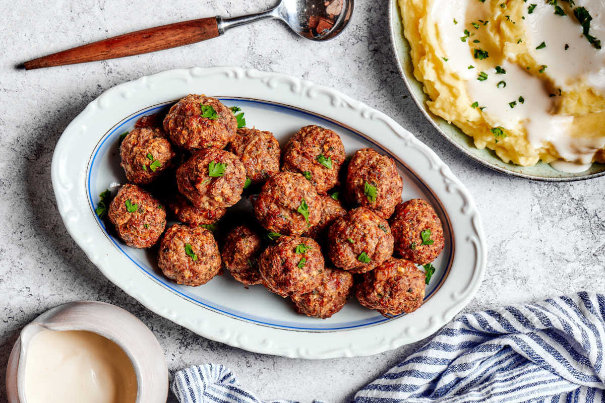 air fried meatballs.