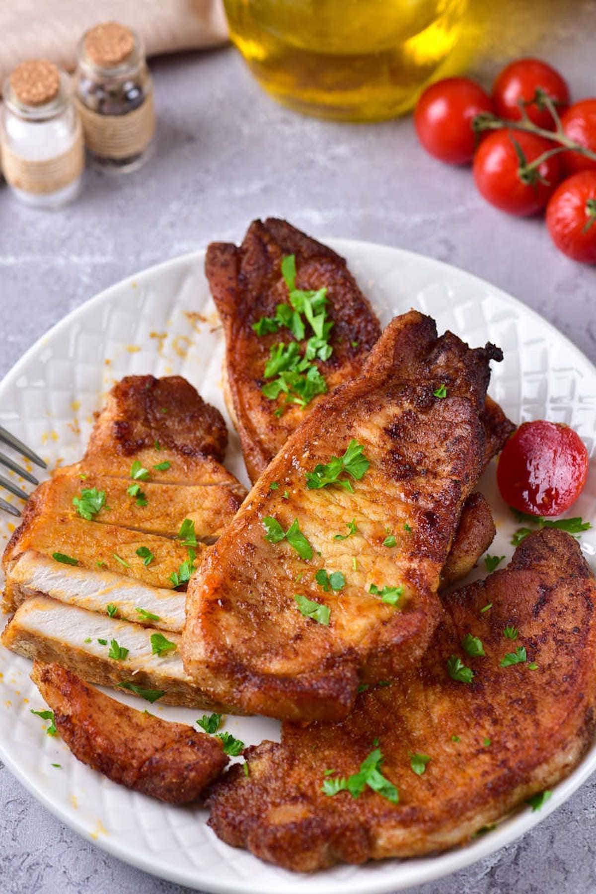 air fried pork chops.