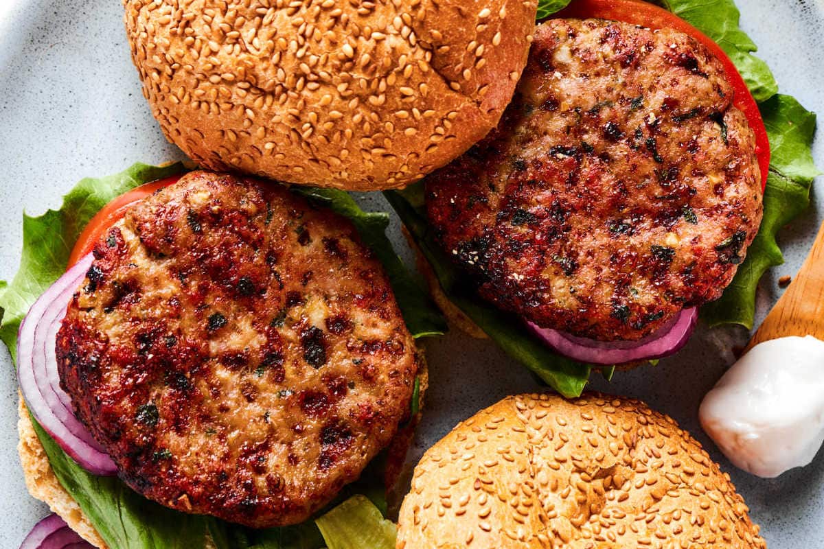 air fried turkey burgers.