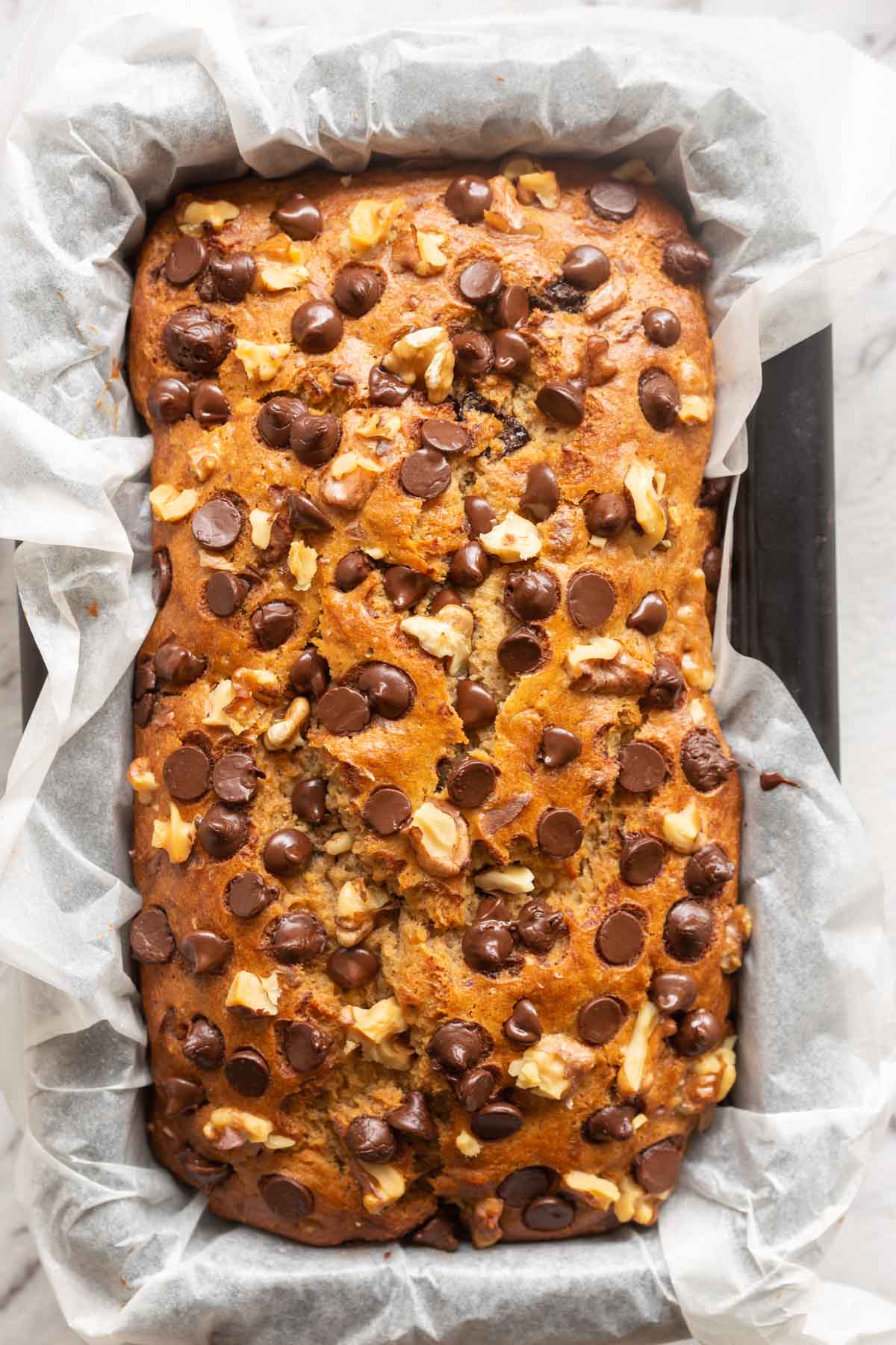 banana chocolate chip bread.