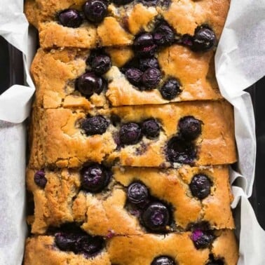 gluten free vegan blueberry banana bread