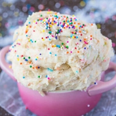 cake batter dip recipe.