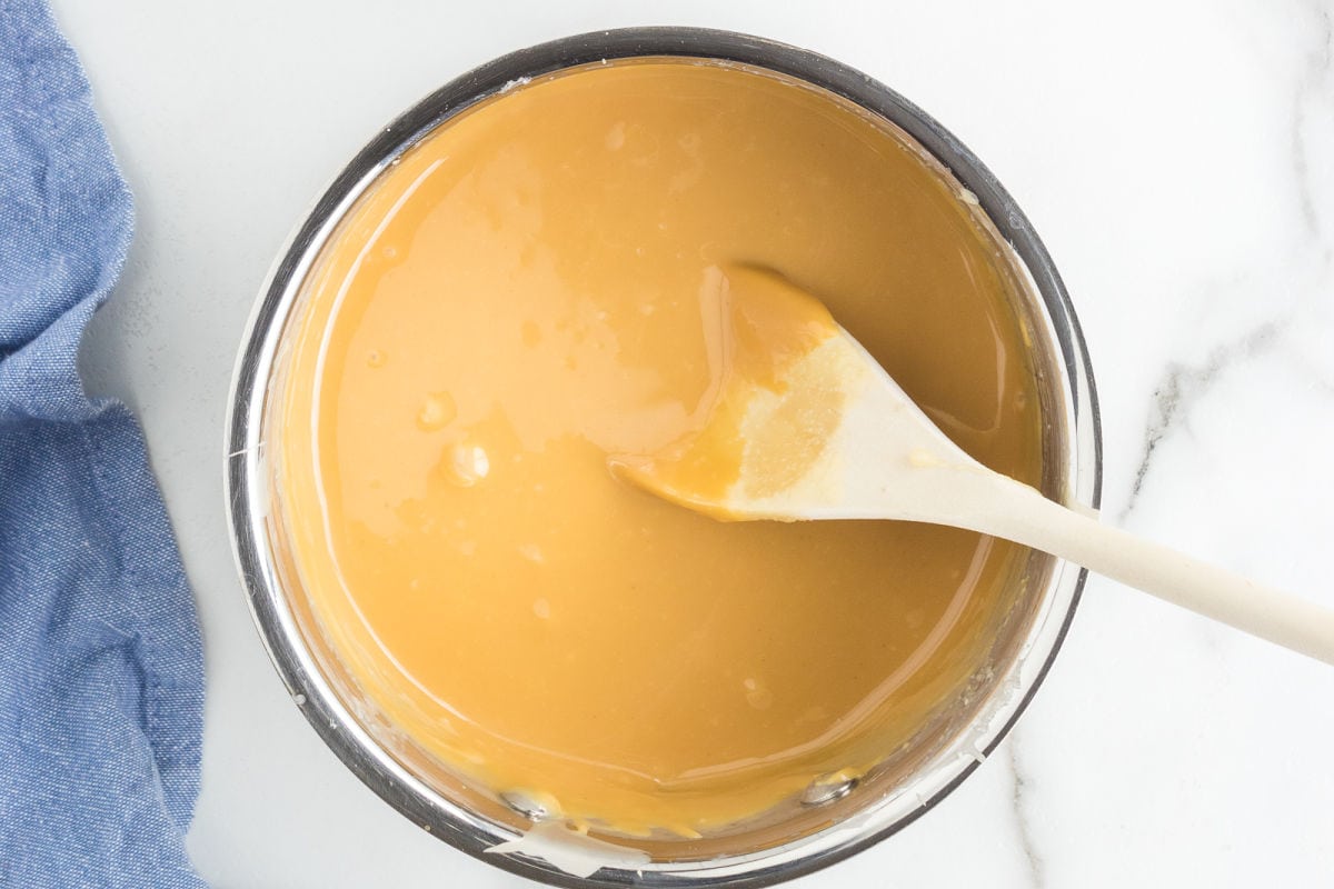 caramel sauce.