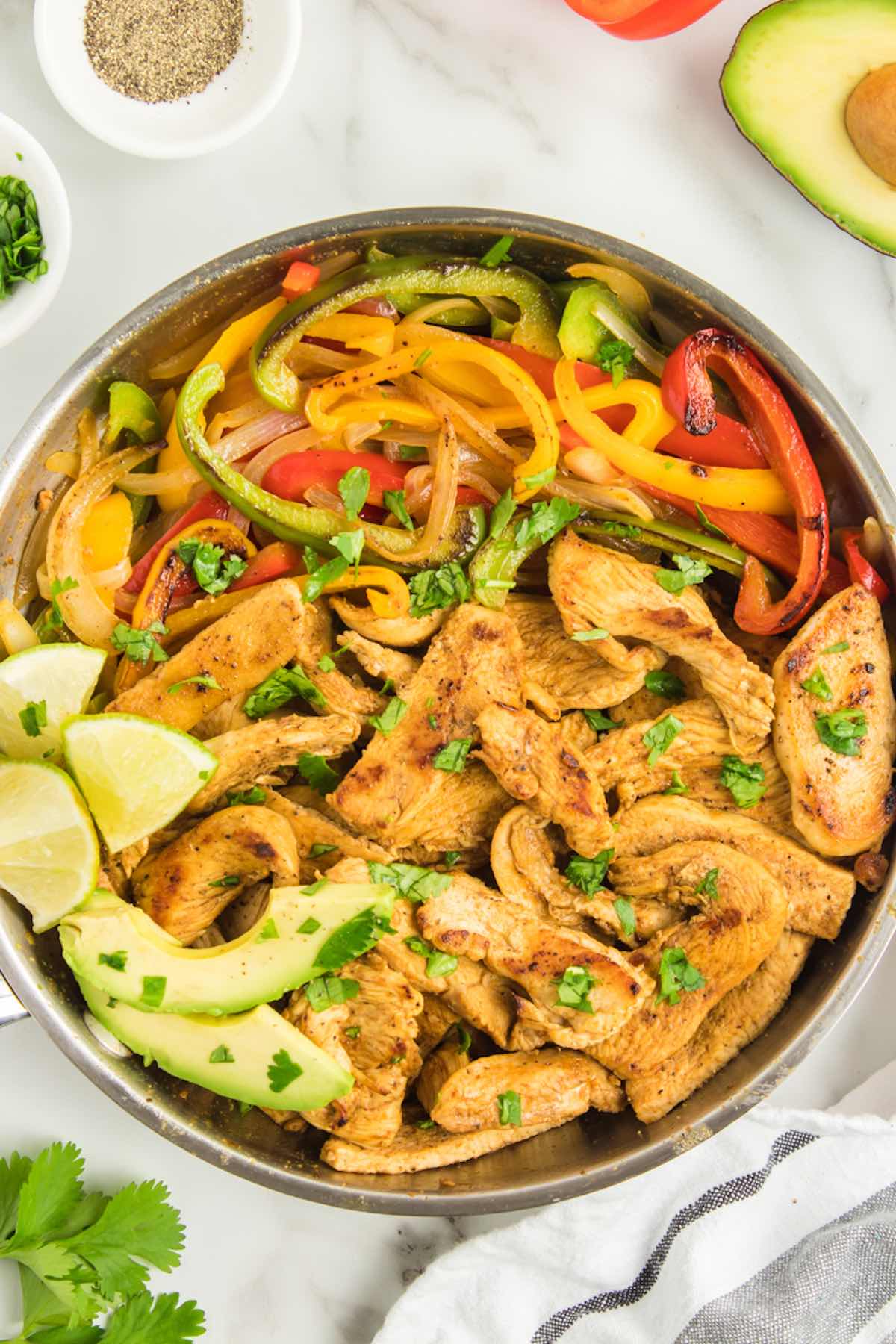 chicken fajitas.