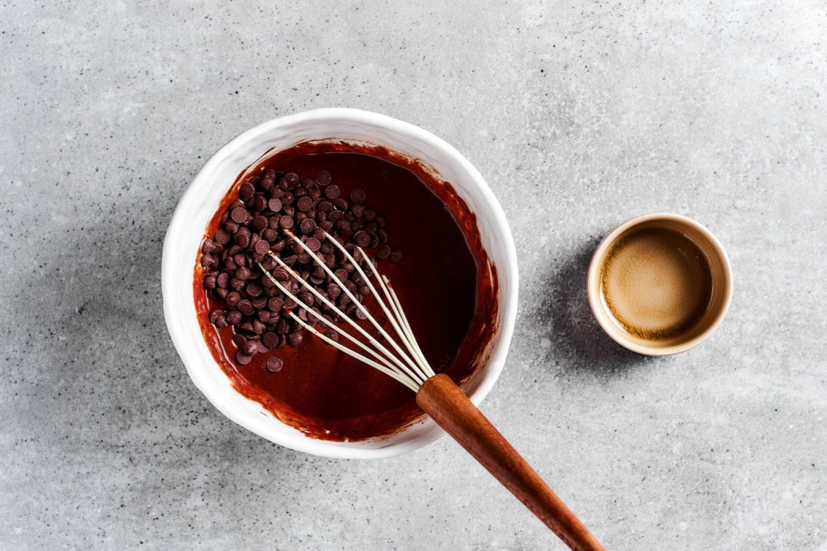 chocolate pancake batter.