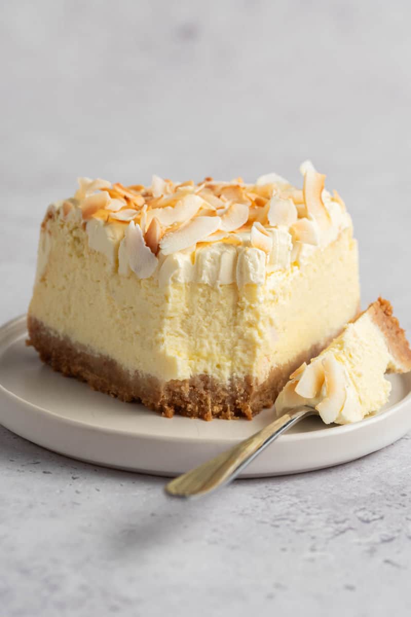 coconut cheesecake.