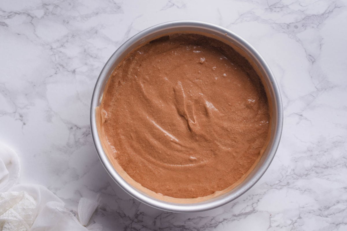 flourless chocolate cake batter.