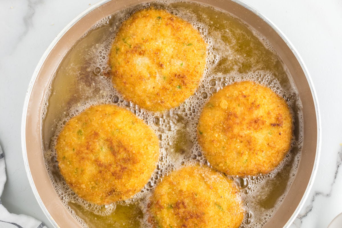 fried salmon croquettes.