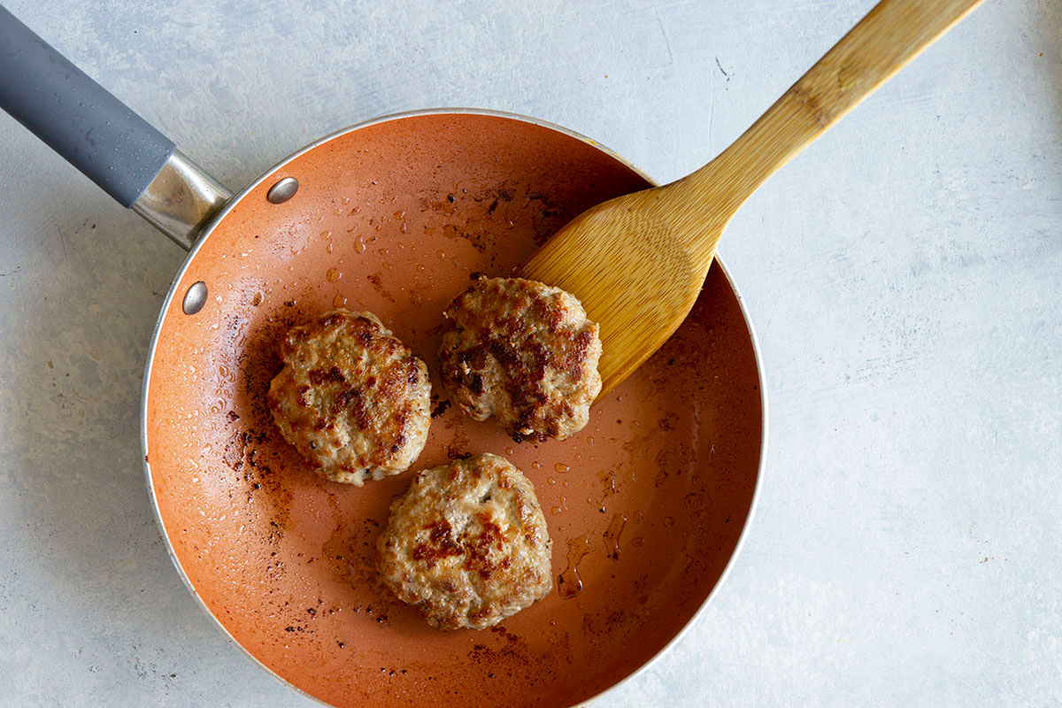 fried turkey sausage.