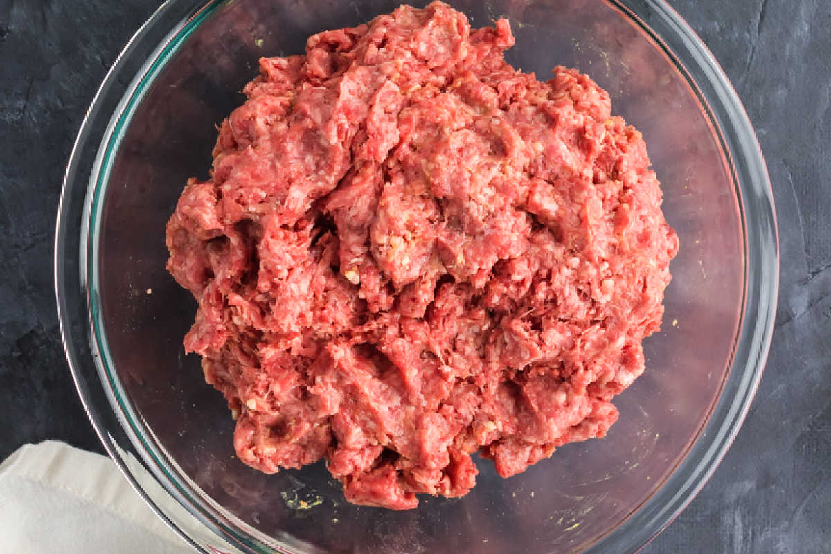 hamburger patty mixture.