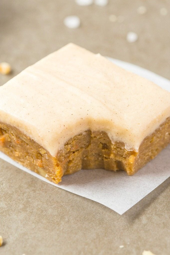 paleo vegan carrot cake bars