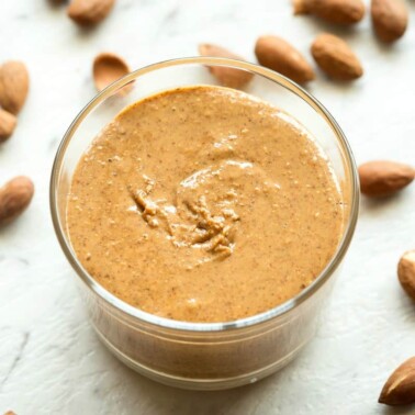 homemade creamy almond butter