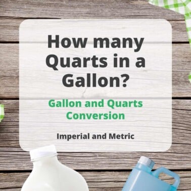 quarts in a gallon.