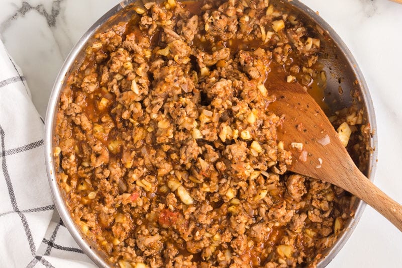 zucchini boat filling.