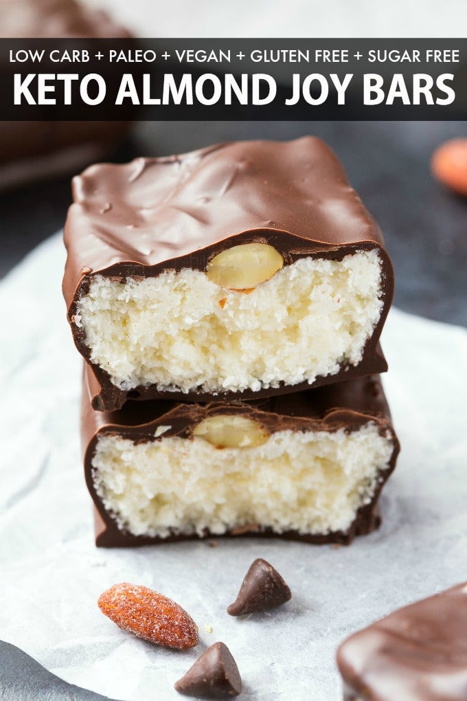 homemade Keto almond joy bars 