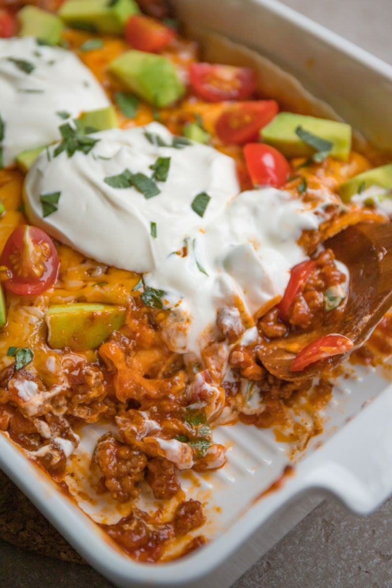 keto taco casserole