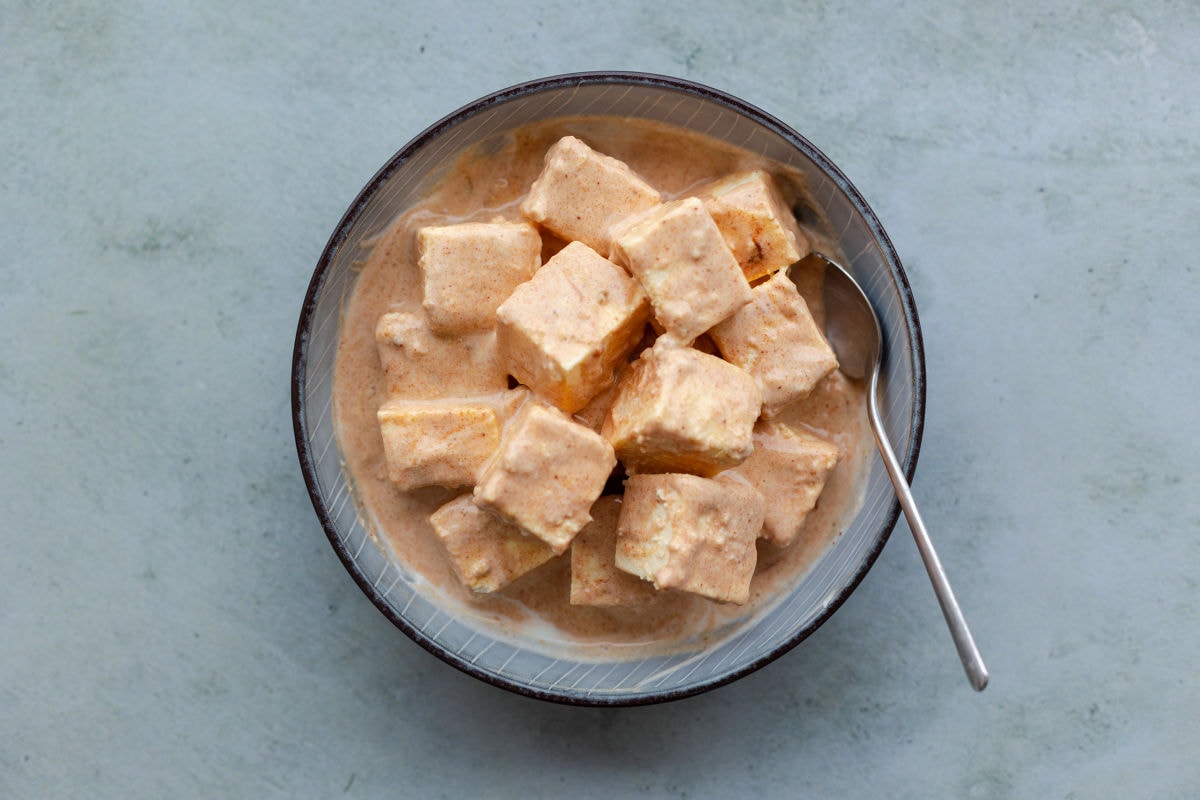 marinated paneer.