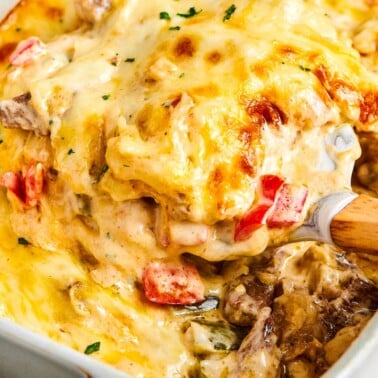 philly cheesesteak casserole recipe.