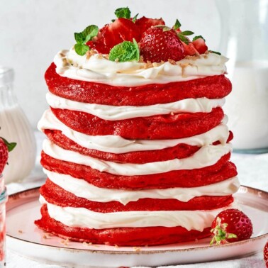 red velvet pancakes recipe.