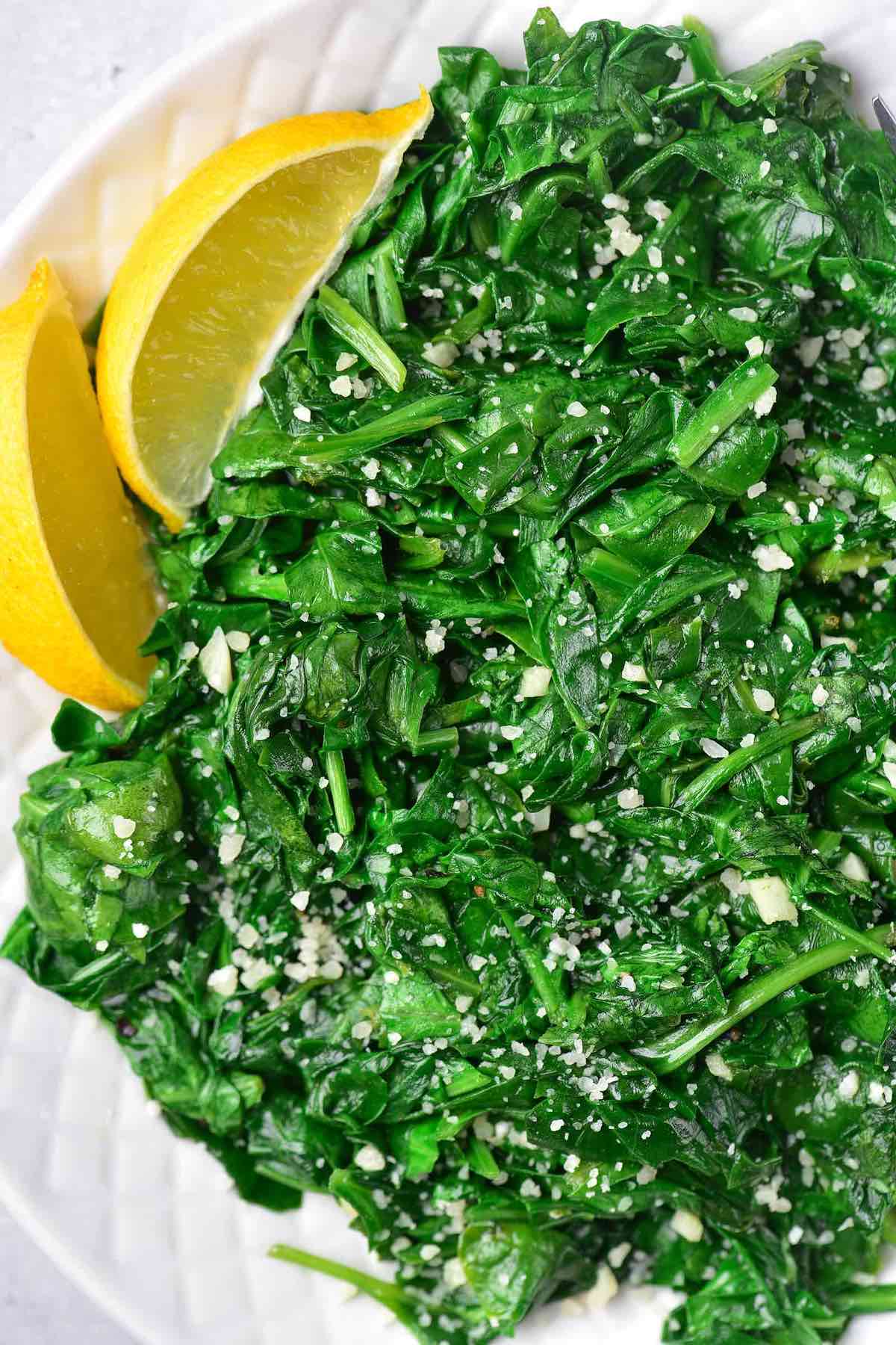 saute spinach.