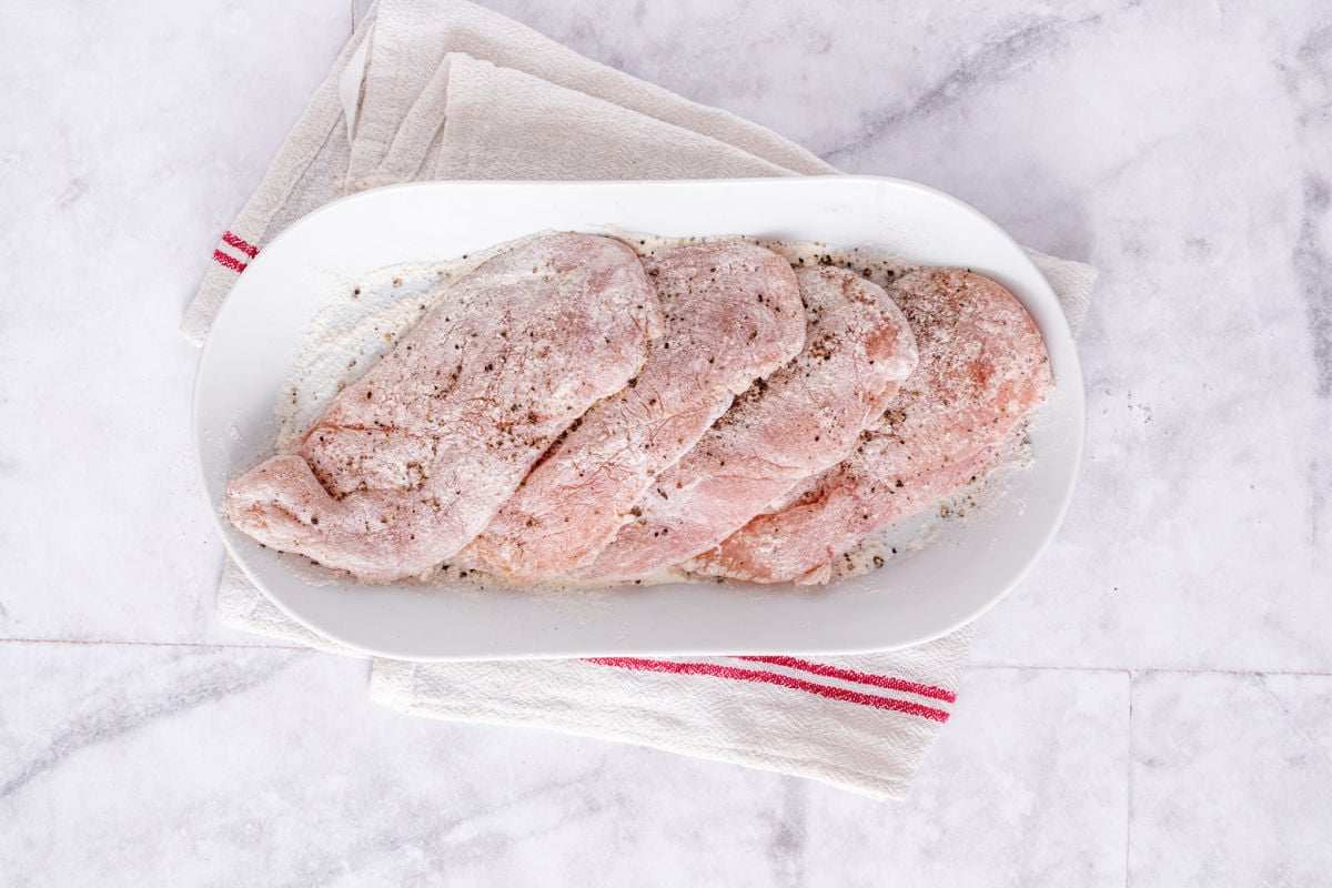 seasoned chicken breast fillets.