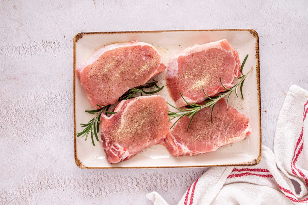 seasoned pork chops.