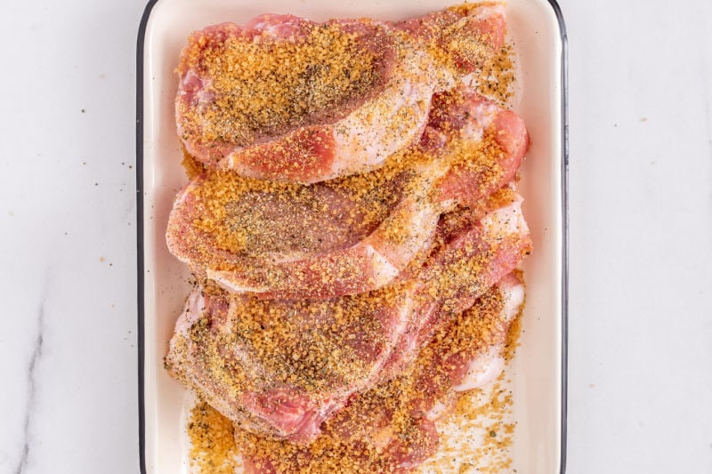 seasoned pork chops.