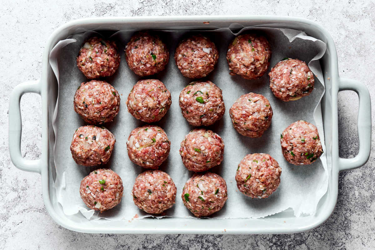 shaped meatballs.