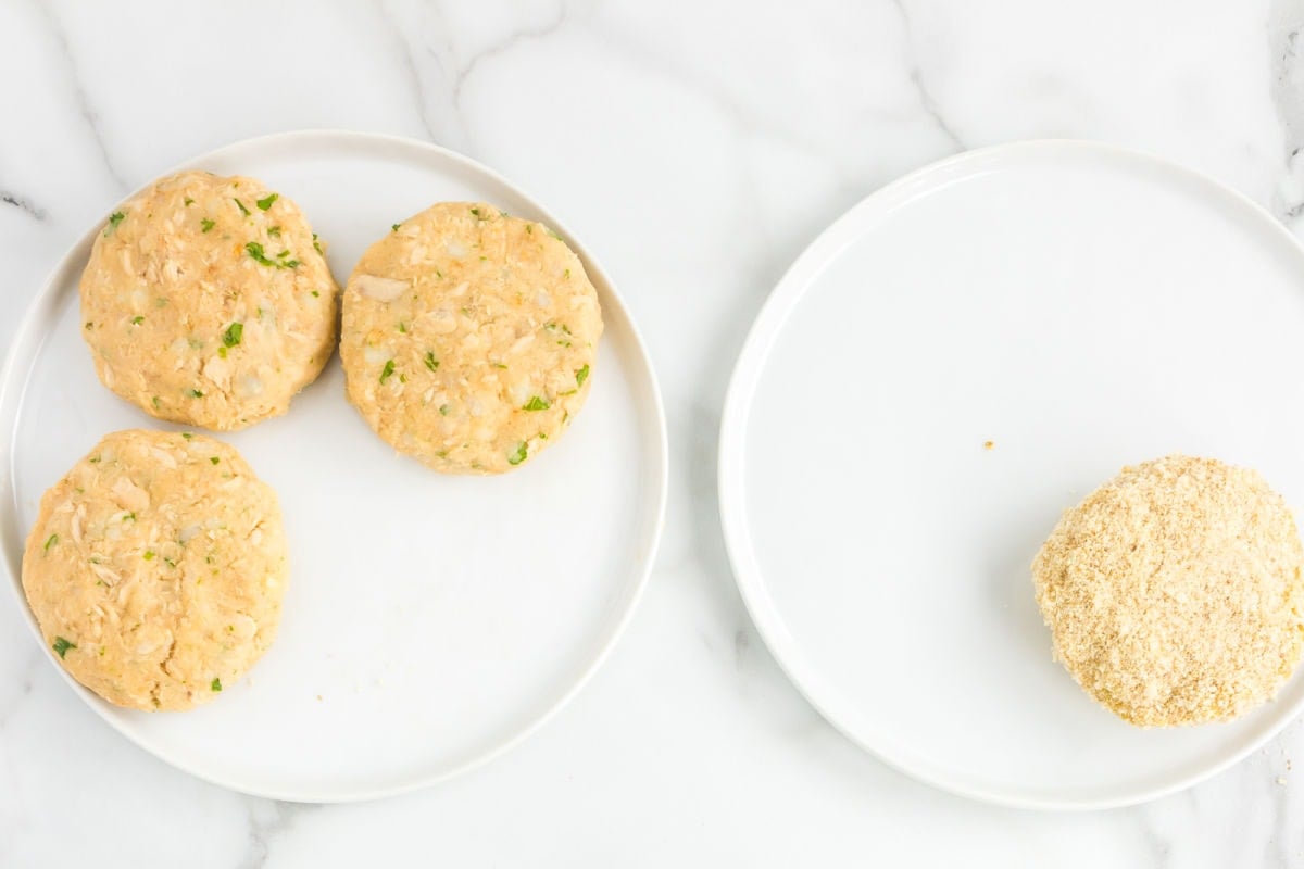 shaped salmon croquettes.