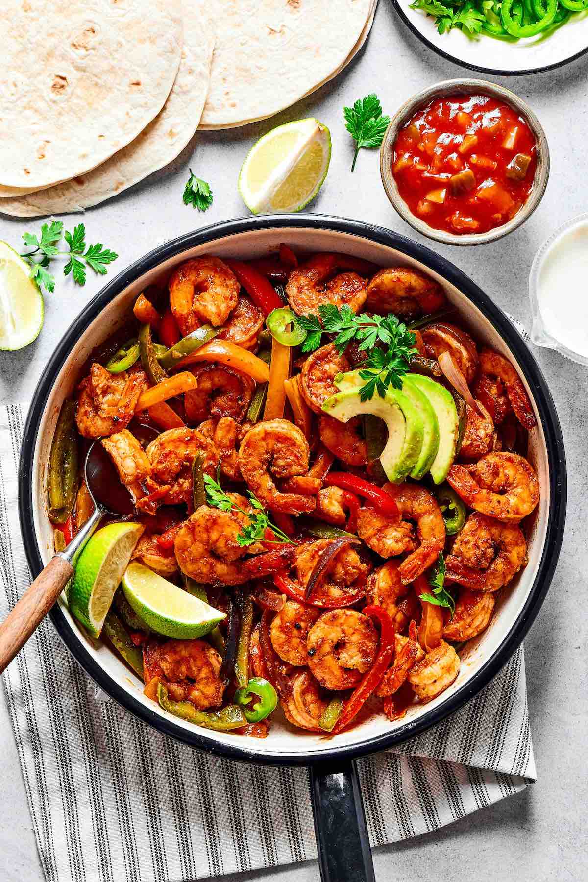 shrimp fajitas.