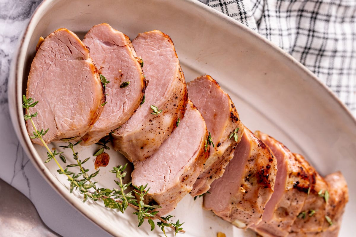 sliced pork tenderloin.