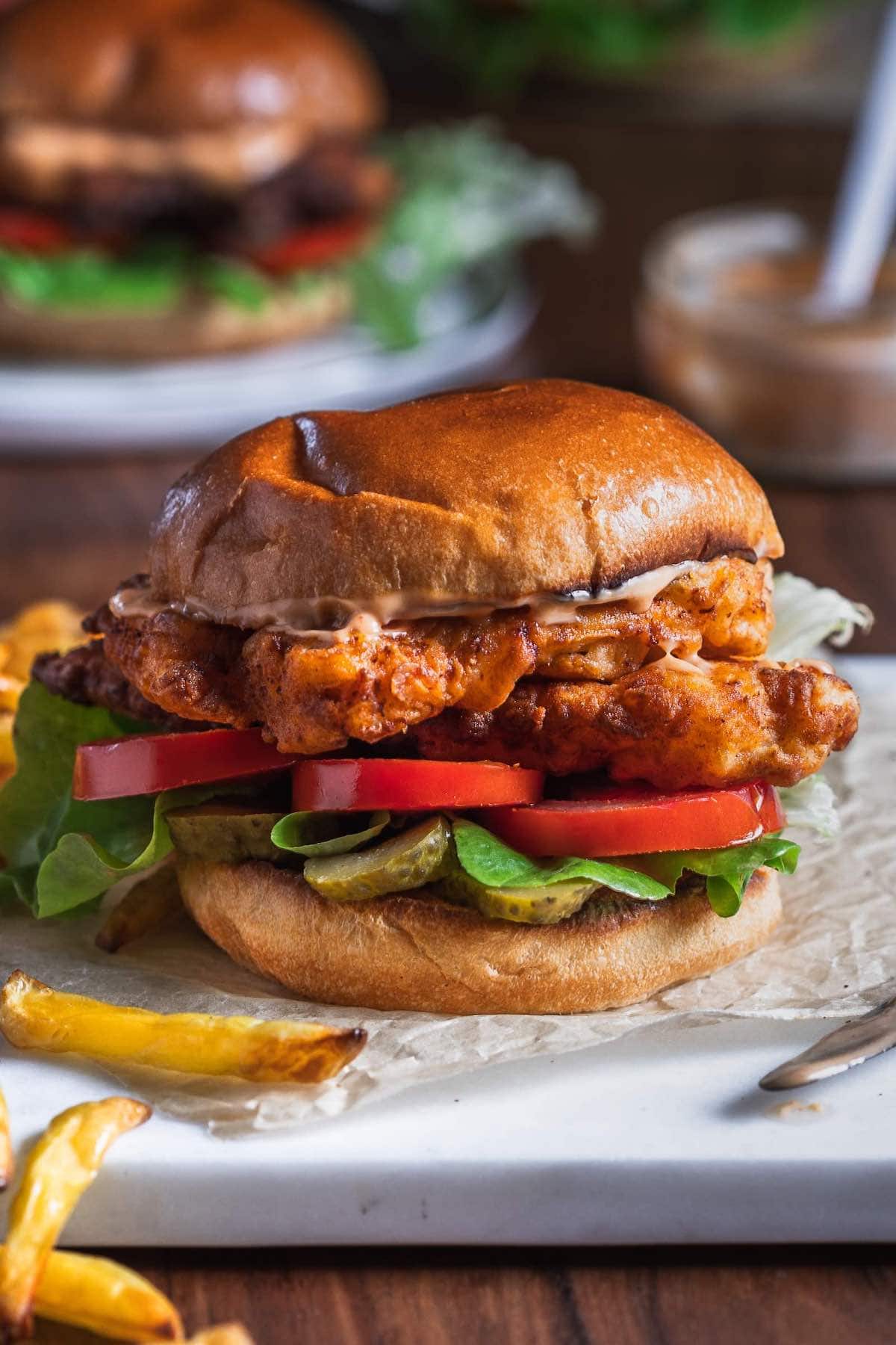 spicy chicken sandwich.