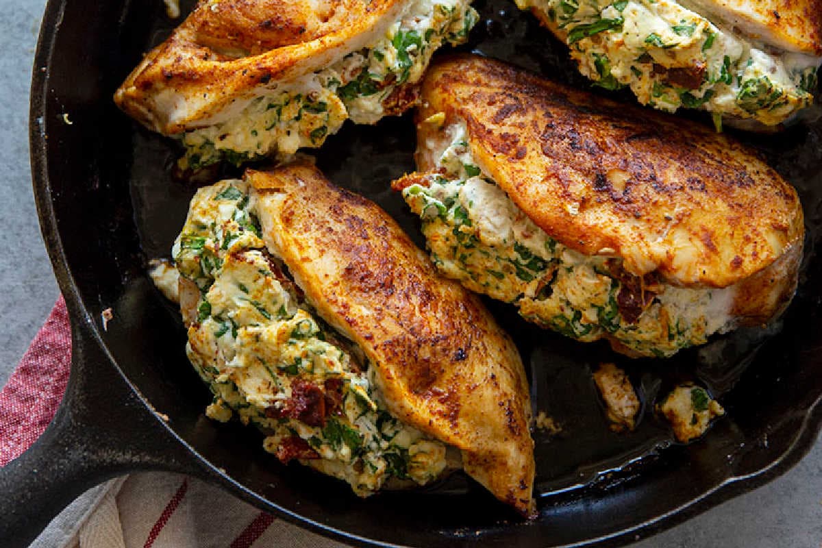 spinach stuffed chicken breast.