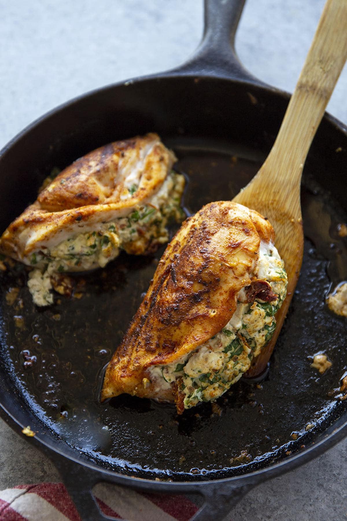 spinach stuffed chicken breasts.