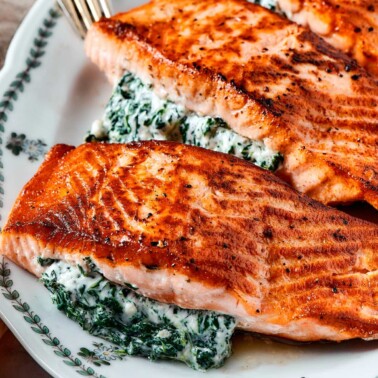 stuffed salmon recipe.