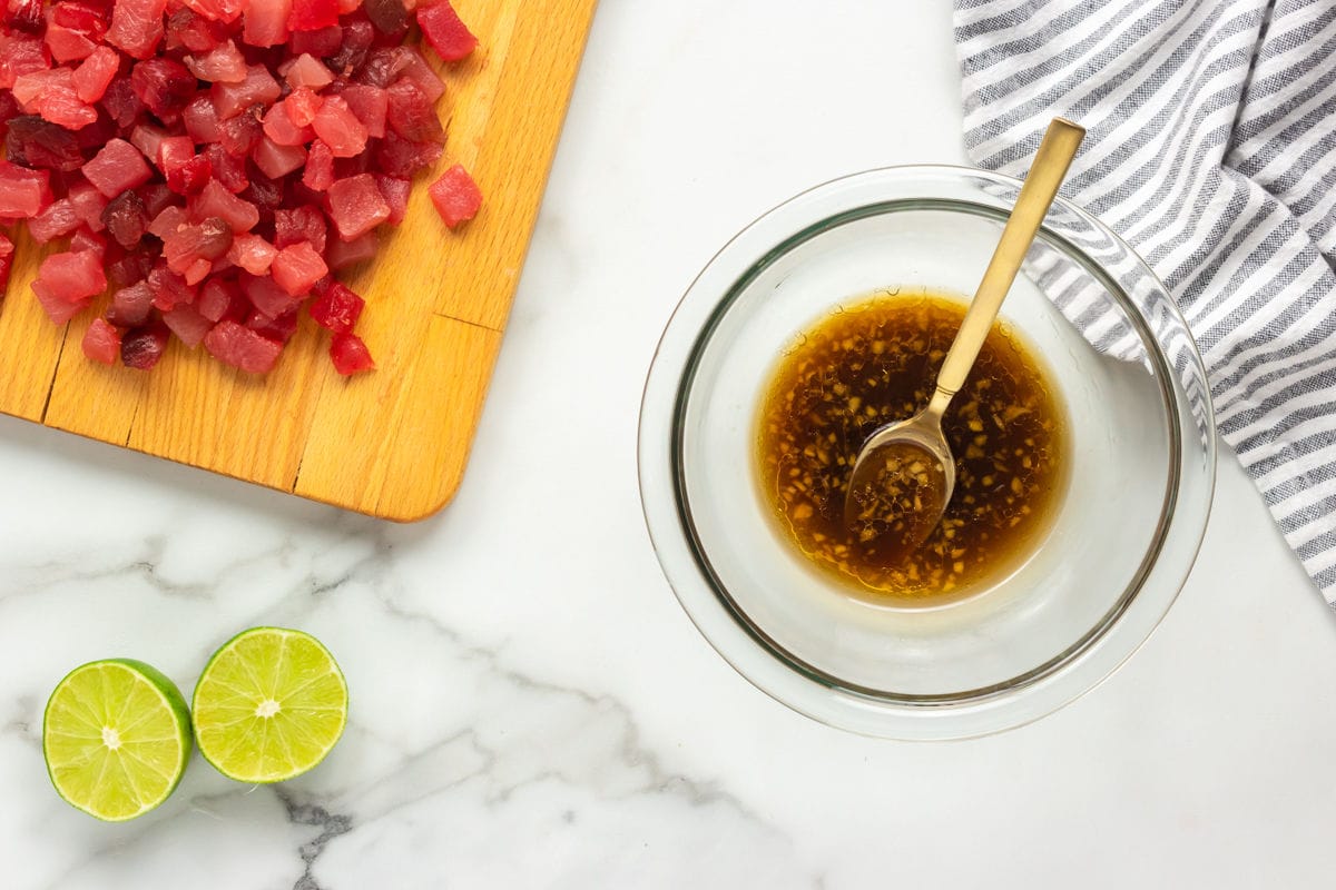 tuna tartare marinade.