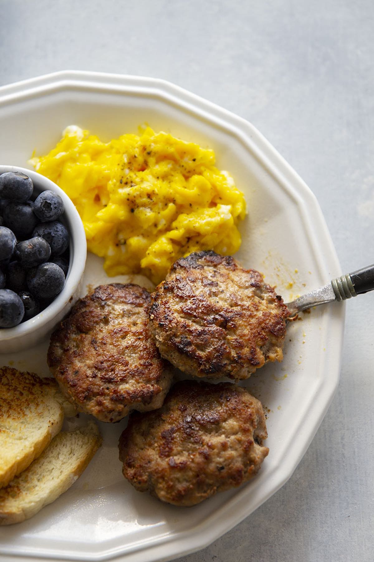 homemade turkey sausage.