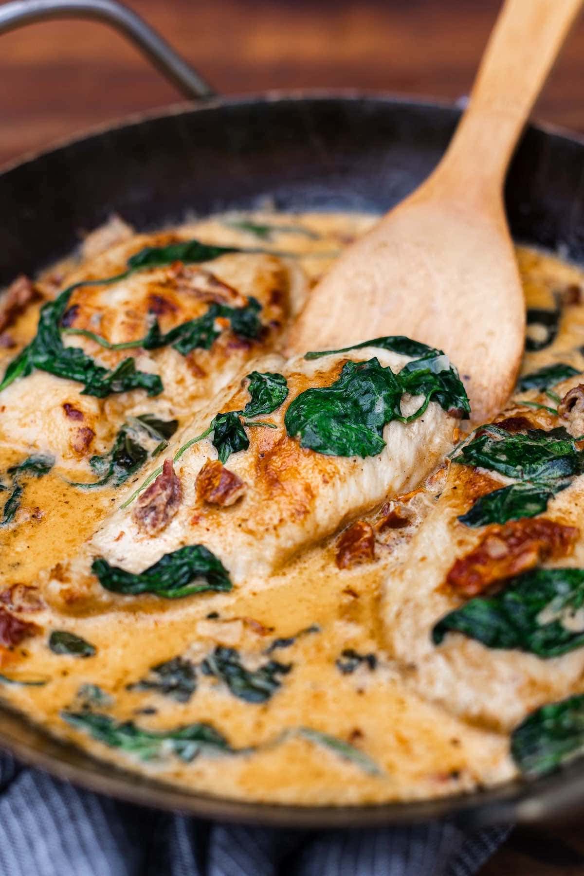 creamy tuscan chicken.