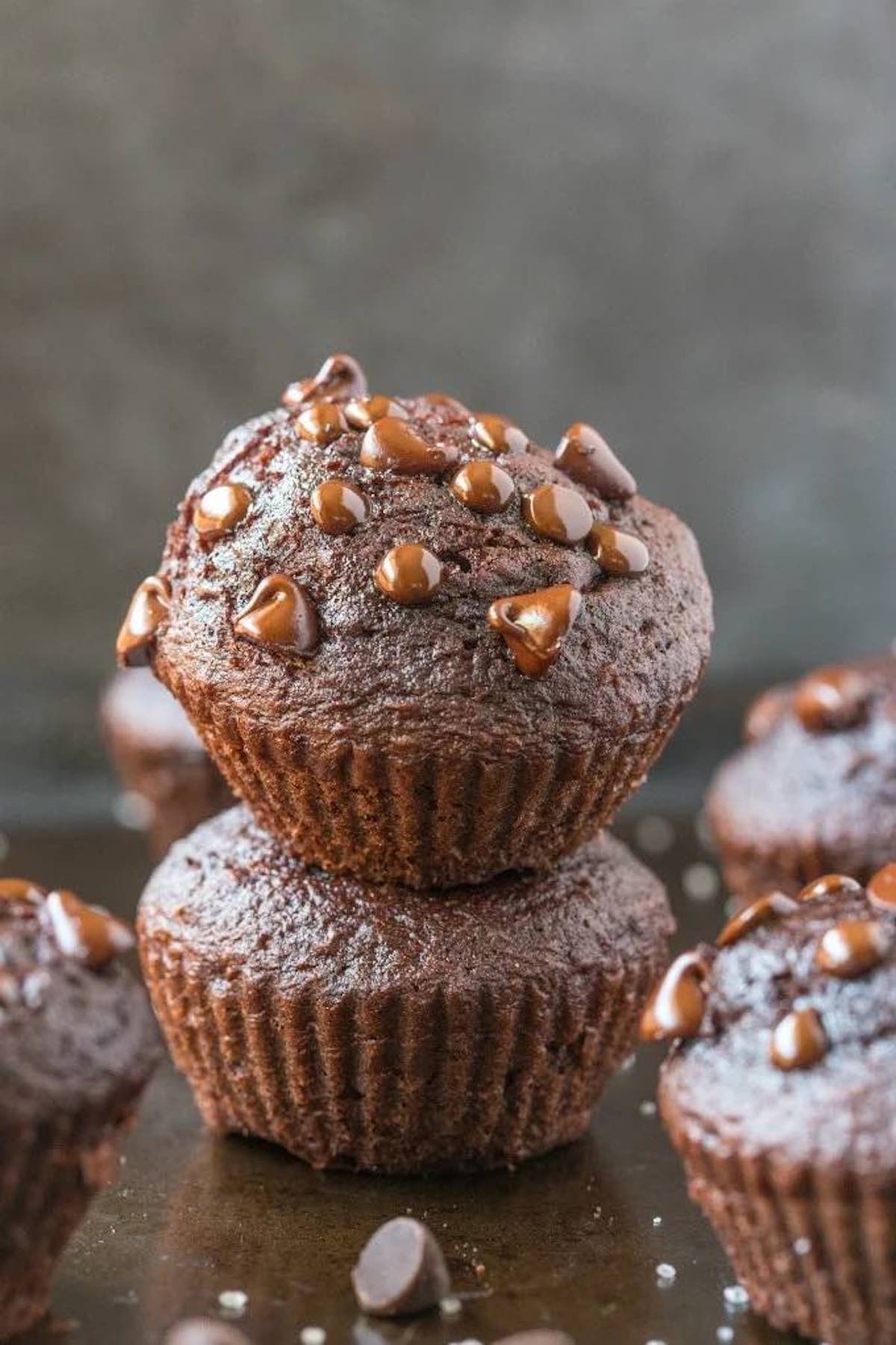 vegan chocolate muffins.