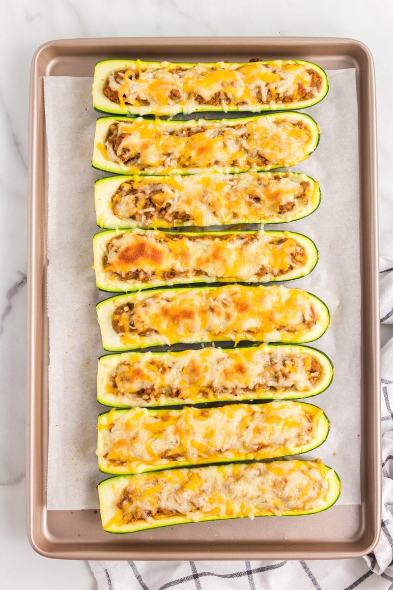 stuffed zucchini boats.